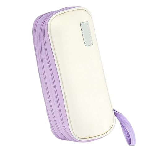 Erweiterbarer Bleistiftkoffer Stationery Organizer Mehrzweck Reißverpackungstasche für Stifte Kosmetik mit Stilvollem Canvas -Design 225x95x70mmmm von Greensen