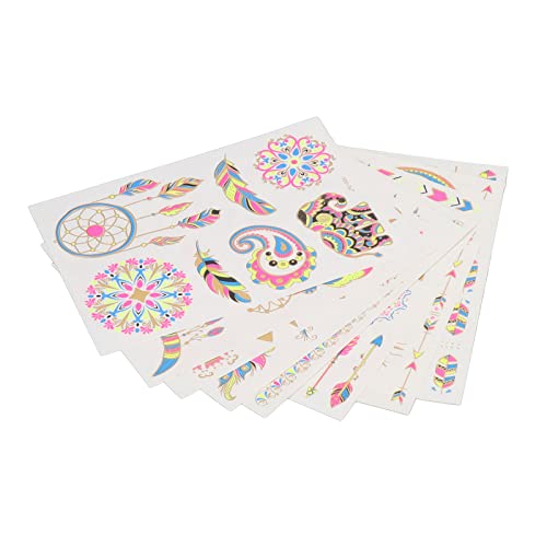 Greensen Glow Neon Temporary Make -up -Aufkleber Breite Anwendung für Partys und Festivals 8 PCs von Greensen