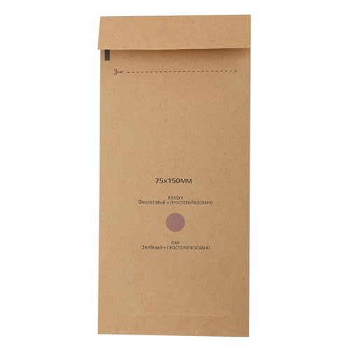 Sterilisationsbeutel, 100 Stück Einweg-Nagelwerkzeugtaschen aus Papier, Kosmetik-Sterilisatoren Desinfektionsbeutel, zum Aufbewahren von Kosmetik- und Nagelwerkzeugen (75 * 150mm) von Greensen