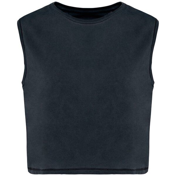 Greenspired Umweltfreundliches ärmelloses Cropped Damen-T-Shirt 165g/m² von Greenspired