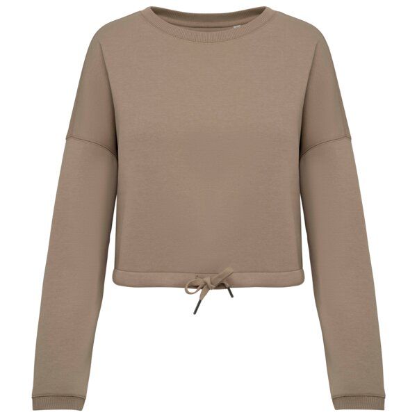 Greenspired Umweltfreundliches cropped Oversize Damen Sweatshirt mit Rundhalsausschnitt 280g/m² XS- XL von Greenspired
