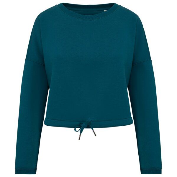 Greenspired Umweltfreundliches cropped Oversize Damen Sweatshirt mit Rundhalsausschnitt 280g/m² XS- XL von Greenspired