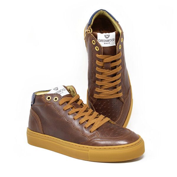 Greenwood Berlin GWB Sneaker Unisex Base high dunkelbraun von Greenwood Berlin