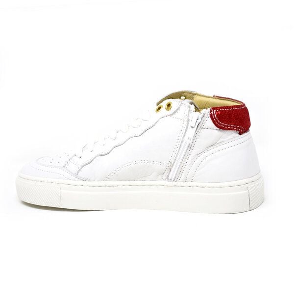 Greenwood Berlin GWB Sneaker Unisex Base high weiß - metallicrot von Greenwood Berlin