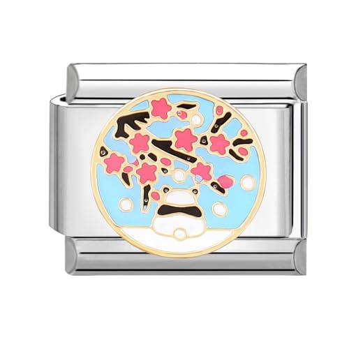 Greenyre Italian Charm Bracelet,2024 Neuestes Panda-Serie 9mm Edelstahl Modul Italian Charms,Italienisches Style Charm für damen Armband Zubehör,Mädchen Junge Geschenk von Greenyre