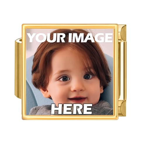 Greenyre Italian Charm Bracelet,Personalised Italian Charms with Photo,Edelstahl 9mm Charm Bracelet,DIY Abnehmbar Module für Italienische Armbänder,Italian Style Charms für Damen Mädchen von Greenyre