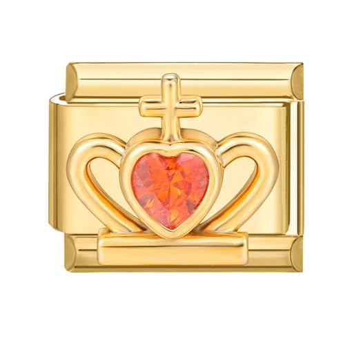 Greenyre Italian charm bracelet gold 9mm Italian Charms,DIY Abnehmbar Module für Italienische Armbänder,Italian Style Charms für Damen Herren Kinder Jungen Mädchen von Greenyre