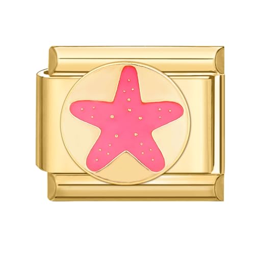 Greenyre Italian charm bracelet gold 9mm Italian Charms,DIY Abnehmbar Module für Italienische Armbänder,Italian Style Charms für Damen Herren Kinder Jungen Mädchen von Greenyre