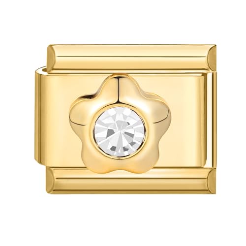 Greenyre Italian charm bracelet gold 9mm Italian Charms,DIY Abnehmbar Module für Italienische Armbänder,Italian Style Charms für Damen Herren Kinder Jungen Mädchen von Greenyre