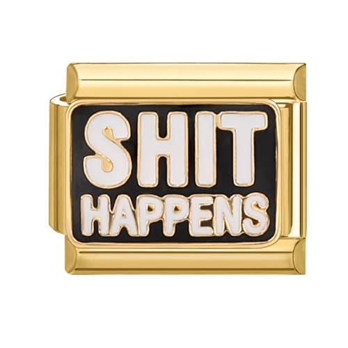 Greenyre Italian charm bracelet gold 9mm Italian Charms,DIY Abnehmbar Module für Italienische Armbänder,Italian Style Charms für Damen Herren Kinder Jungen Mädchen von Greenyre