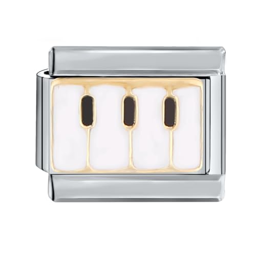 Greenyre Italienisches Charm Armband,Italien Charms bracelet 9 mm Titanium Steel,DIY abnehmbare Module für italienische Armbänder，Italienisches Charm Armband Zubehör Mädchen Junge Geschenk von Greenyre