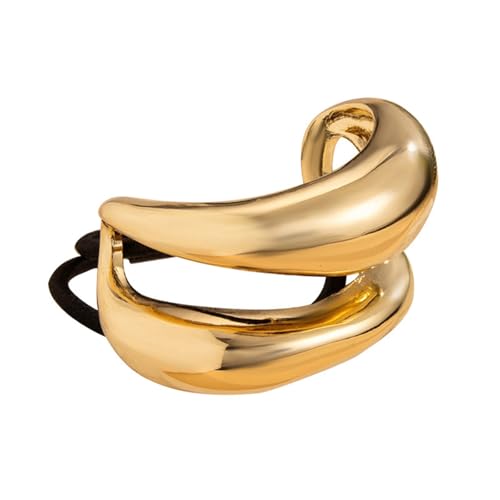 Metall Haargummis Elastische Schwarz Haarbänder Gummibänder für Mädchen Frauen Geometrische Pferdeschwanz halter Haarschmuck gold,Haar-Accessoire(Heiße Stil-9) von Greenyre