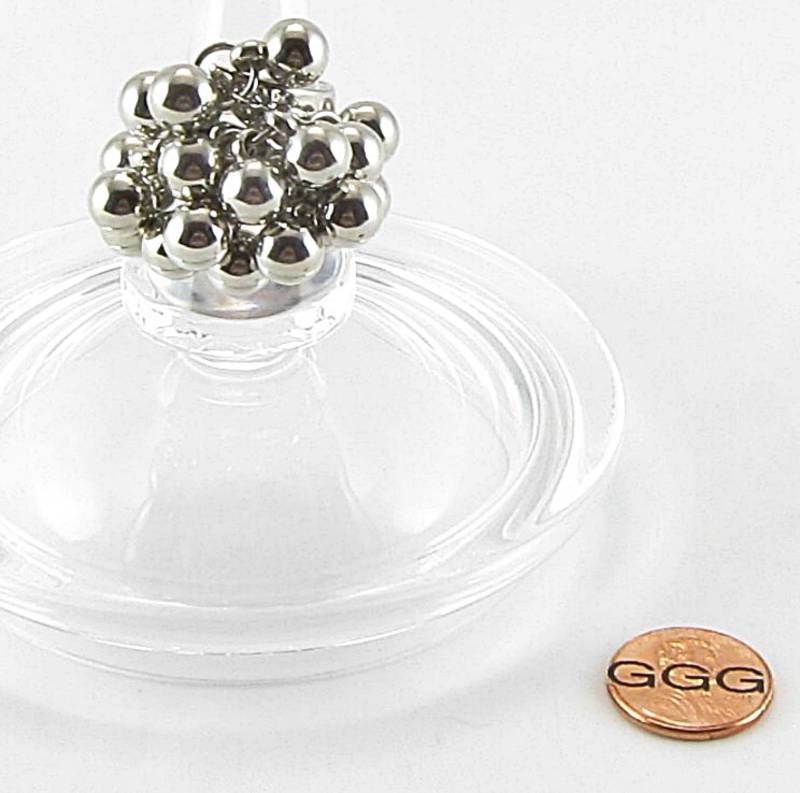 Verstellbarer Ring - Glänzende Silberkugeln Auf Verstellbarem Bypass-Band | R076, R077 Verstellbarer Ring - Glänzende Silberkugeln Auf Verstellbarem Bypass-Band | R076, R077 von GreersGorgeousGifts