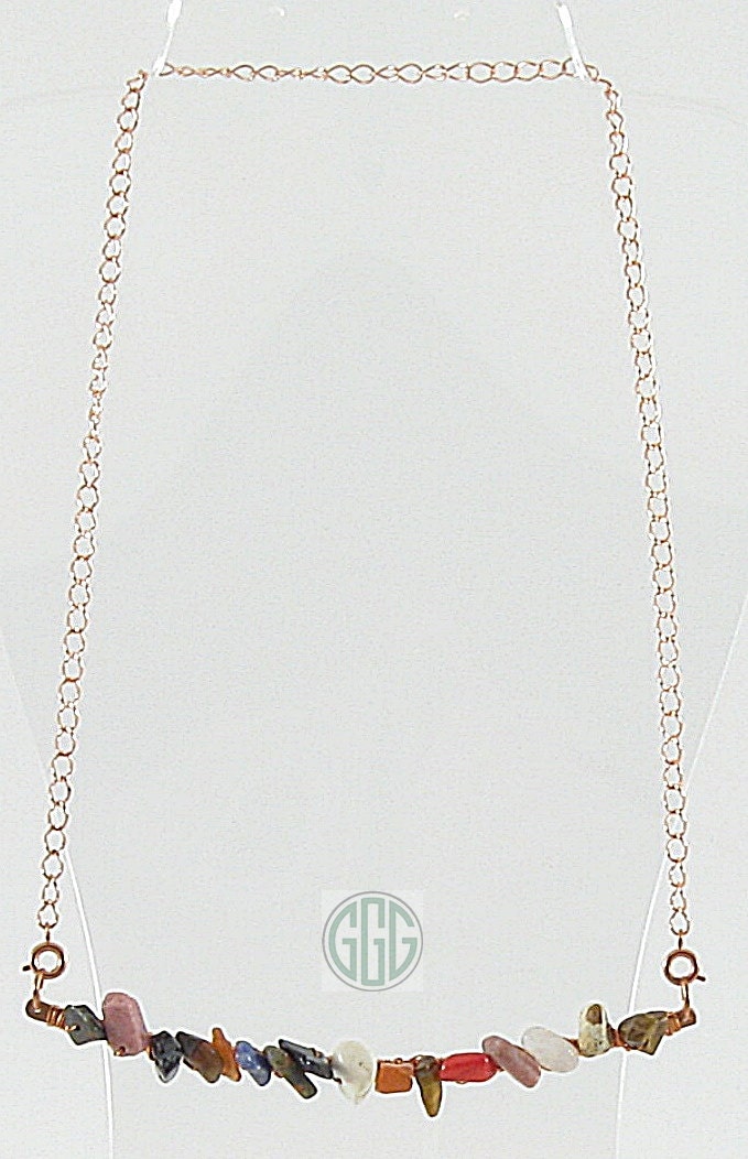 Wandelbare Kette - Kupfer Und Steinnuggets | Nc022 Wandelbare Kette - Kupfer Und Steinnuggets | Nc022 von GreersGorgeousGifts