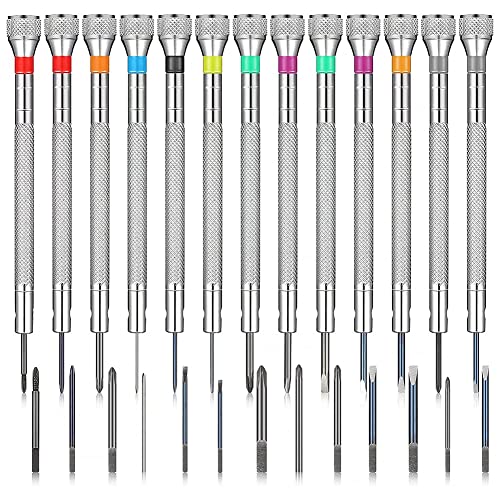 Greethga 13-Teiliges Von Uhren Schraubendreher Set Kleiner Schraubendreher Set 0,6-2 Mm,Mit 13 Klingen,Für Uhren GläSer Schmuck Elektronik Greethga 13-Teiliges Von Uhren Schraubendreher Set Kleiner Schraubendreher Set 0,6-2 Mm,Mit 13 Klingen,Für Uhren GläSer Schmuck Elektronik von Greethga