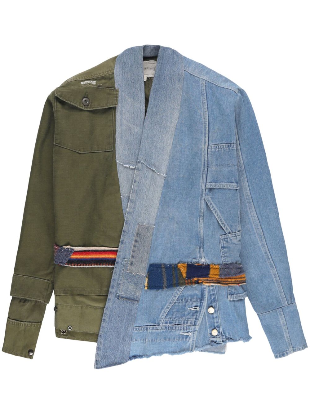 Greg Lauren Asymmetrische Jacke - Blau von Greg Lauren