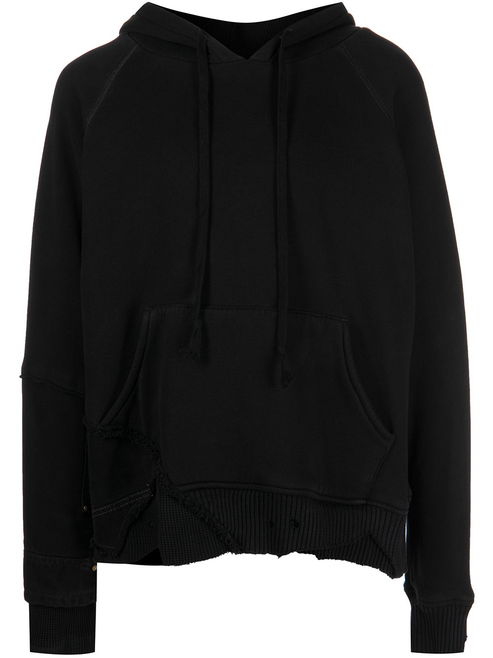 Greg Lauren Hoodie im Patchwork-Look - Schwarz von Greg Lauren