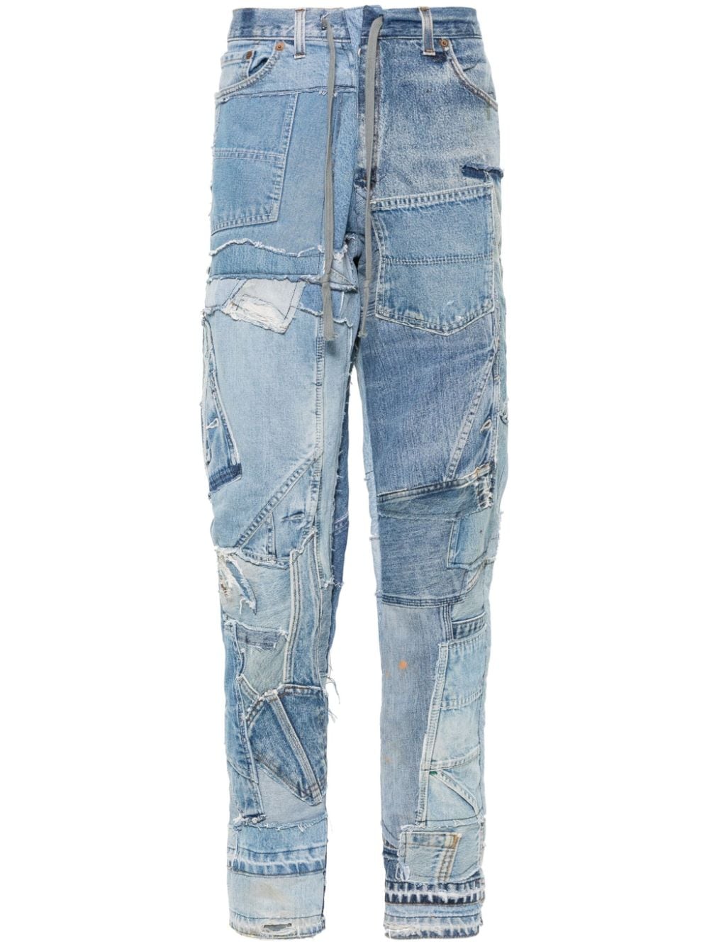 Greg Lauren patchwork-design jeans - Blau von Greg Lauren