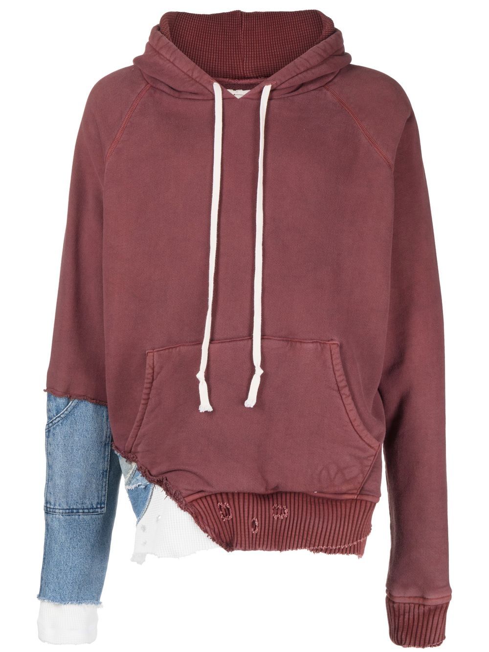 Greg Lauren Hoodie im Patchwork-Look - Rot von Greg Lauren