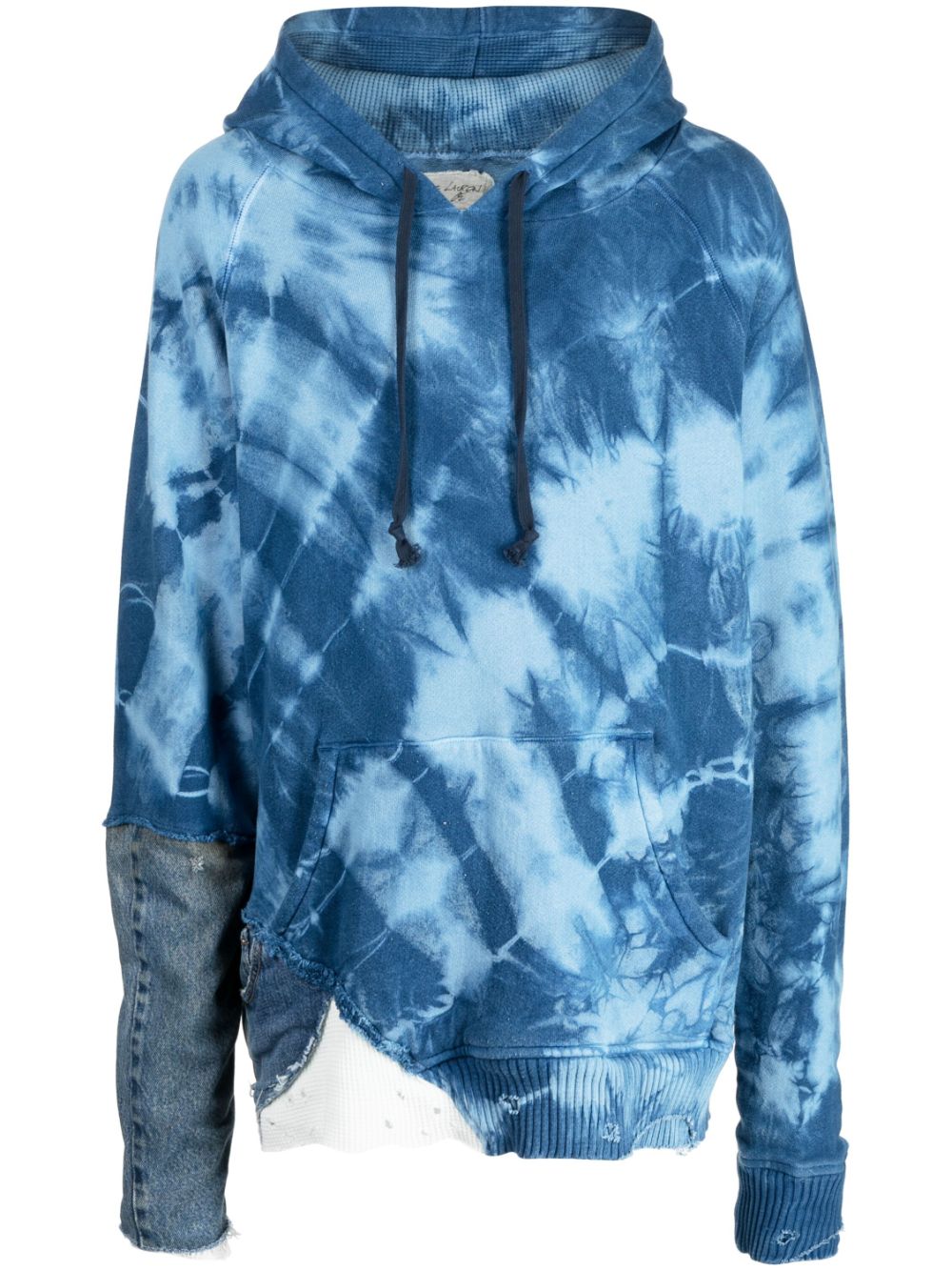 Greg Lauren Hoodie mit Batikmuster - Blau von Greg Lauren