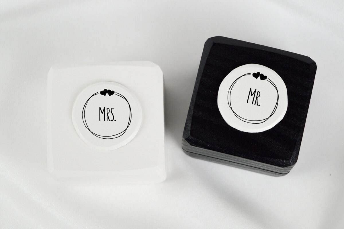 Herr Und Frau Ehering-Boxen, Set Mit 2 Ring-Boxen, Seine Ihre Trauungsring-Boxen Herr Und Frau Ehering-Boxen, Set Mit 2 Ring-Boxen, Seine Ihre Trauungsring-Boxen von GregolinoWedding