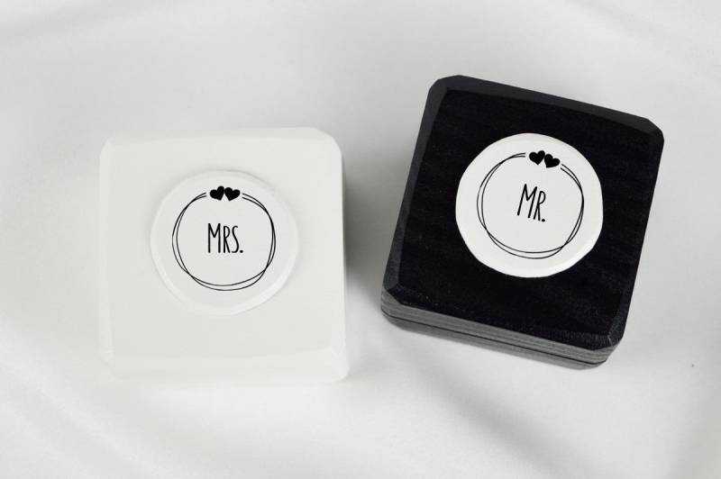 Herr Und Frau Ehering-Boxen, Set Mit 2 Ring-Boxen, Seine Ihre Trauungsring-Boxen Herr Und Frau Ehering-Boxen, Set Mit 2 Ring-Boxen, Seine Ihre Trauungsring-Boxen von GregolinoWedding