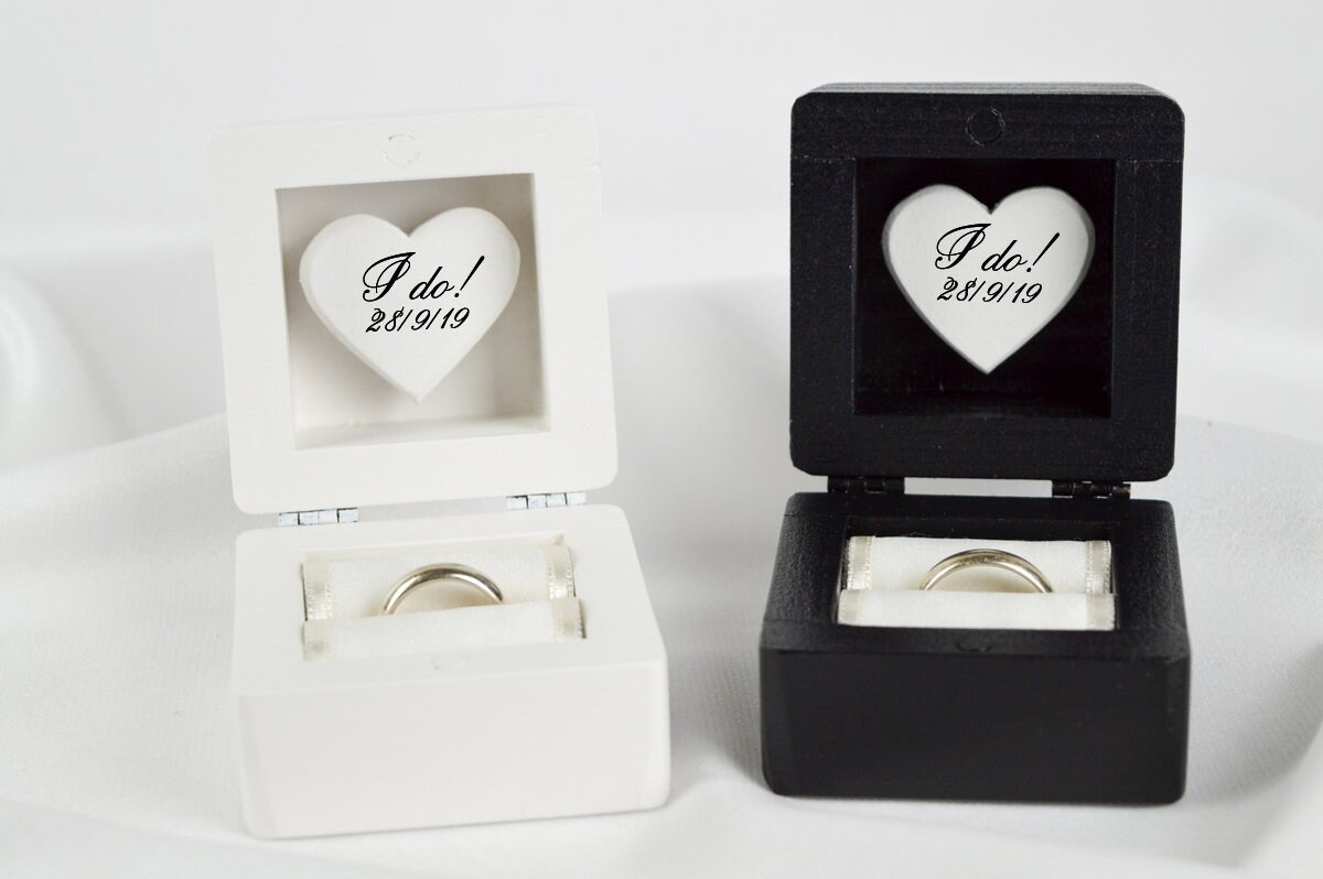 Ringboxen-Set, Herr Und Frau Eheringboxen, Schwarze Weiße Ringboxen, Seine Ihre Ringkasten Ringboxen-Set, Herr Und Frau Eheringboxen, Schwarze Weiße Ringboxen, Seine Ihre Ringkasten von GregolinoWedding
