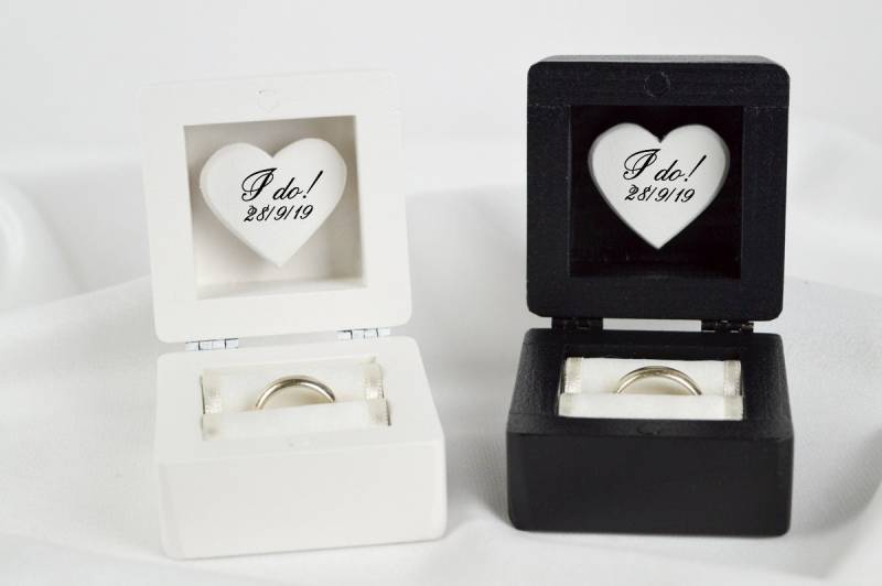 Ringboxen-Set, Herr Und Frau Eheringboxen, Schwarze Weiße Ringboxen, Seine Ihre Ringkasten Ringboxen-Set, Herr Und Frau Eheringboxen, Schwarze Weiße Ringboxen, Seine Ihre Ringkasten von GregolinoWedding