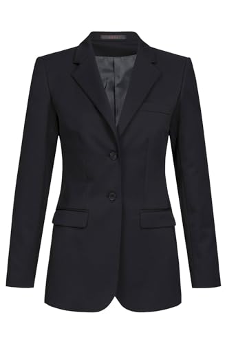 Greiff Corporate Basic Damen Langblazer Regular-Fit Schwarz 50 von Greiff