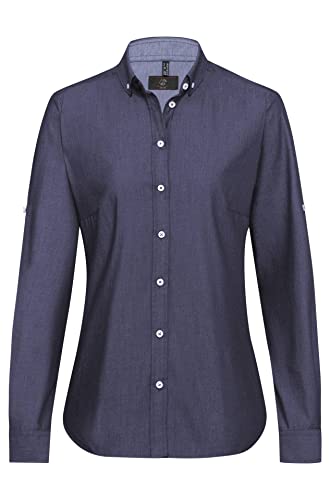Greiff Gastro-Moda Damen Bluse Langarm Button-Down Regular Marine 50 Greiff Gastro-Moda Damen Bluse Langarm Button-Down Regular Marine 50 von Greiff