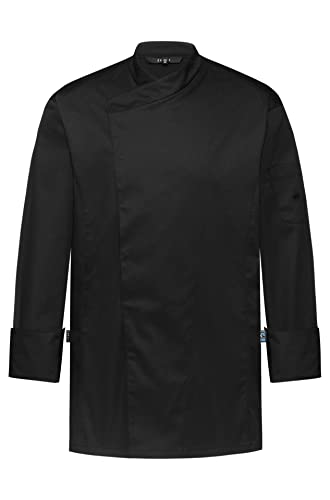 Greiff Gastro Moda Herren Cuisine Kochjacke Regular Fit Schwarz Modell 5598 Größe M von GREIFF