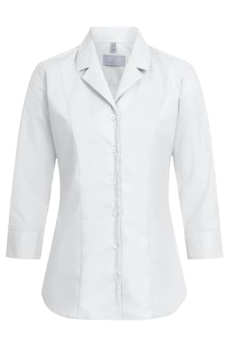 Greiff Corporate Basic Damen Bluse 3/4 Kent Regular-Fit Weiß 34 von Greiff