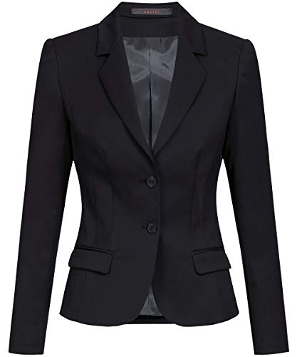 Greiff Größe 44 Corporate Wear Basic Damen Blazer Slim Fit Schwarz Modell 1434 7000 von Greiff