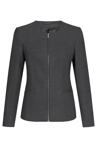 GREIFF Modern with 37.5® Damen Blazer Regular-Fit Schwarz Pinpoint 44 von GREIFF