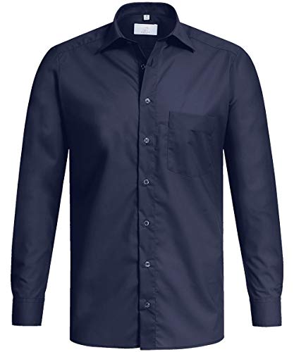 GREIFF Corporate Hemd Basic Herren Regular Fit Oeko TEX® Marine 45/46 von GREIFF