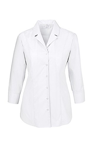 Greiff Größe 52 Corporate Wear Basic Damen Bluse 3/4-Arm Regular Fit Weiß Modell 6506 von Greiff