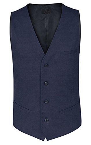 GREIFF Modern WITH 37.5 Herren Weste V-Neck Regular Dunkelblau 58 von GREIFF