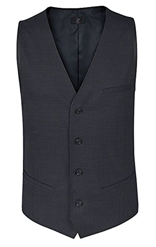 GREIFF Größe 58 Corporate Wear Modern Herren Weste Regular Fit Schwarz Modell 1614 von GREIFF