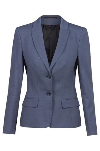 Greiff Modern with 37.5® Damen Blazer Regular Mittelblau Pinpoint 44 von Greiff