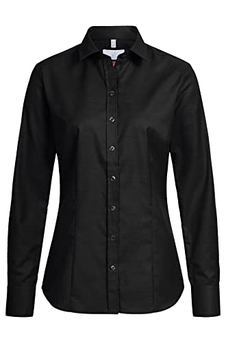Greiff Modern with 37.5® Damen Bluse Langarm Kent Regular Schwarz 42 von GREIFF