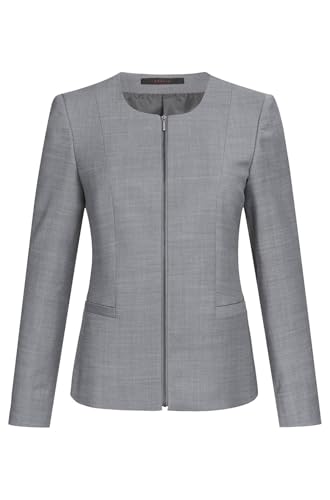 Greiff Modern with 37.5® Damen Business-Blazer Regular Fit Hellgrau 40 von GREIFF