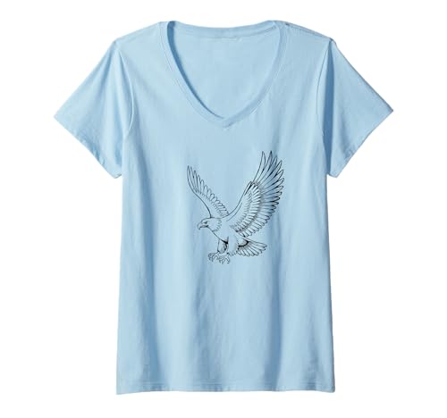 Damen Greifvogel Adler T-Shirt mit V-Ausschnitt Damen Greifvogel Adler T-Shirt mit V-Ausschnitt von Greifvogel Adler