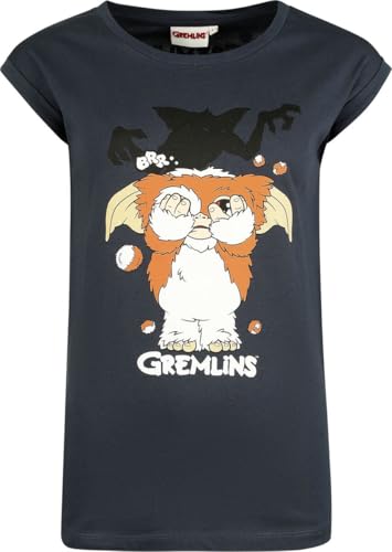 Gremlins Gizmo Frauen T-Shirt dunkelgrau M 100% Baumwolle Fan-Merch, Halloween, Horror von Gremlins