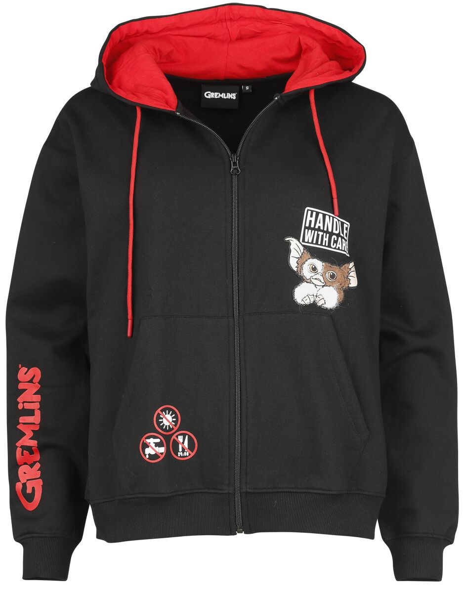 Gremlins Handle With Care Kapuzenjacke schwarz in L von Gremlins