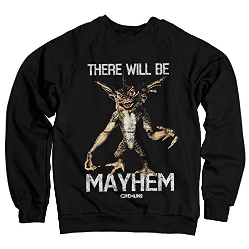 Gremlins Offizielles Lizenzprodukt There Will Be Mayhem Sweatshirt (Schwarz) X-Large von Gremlins