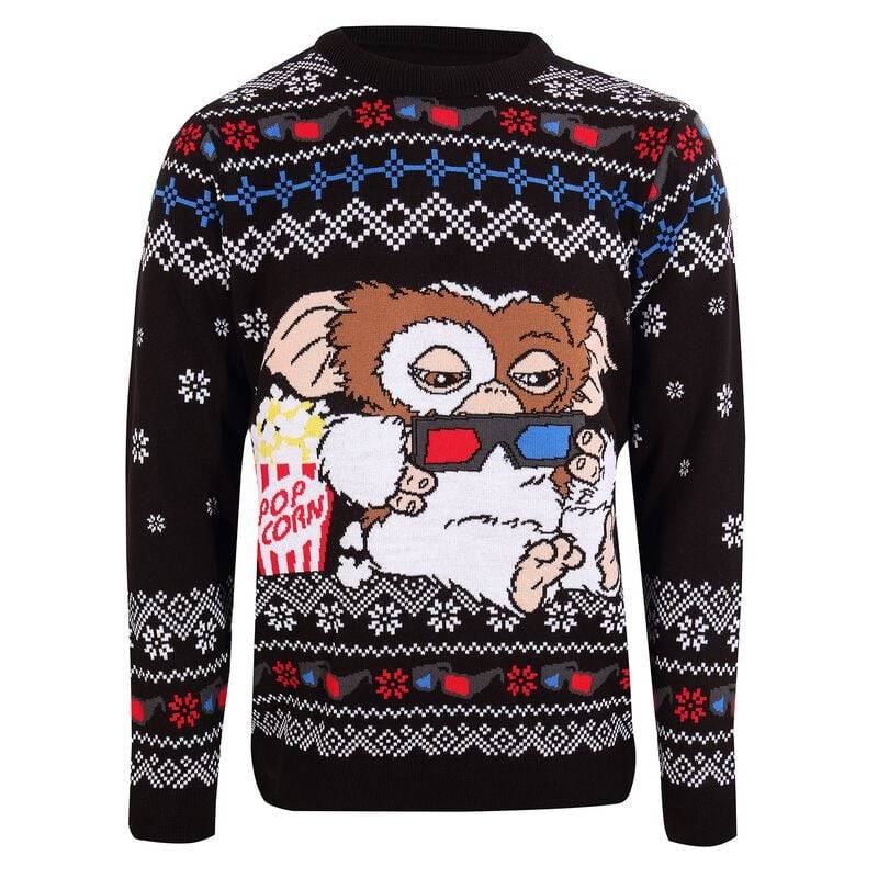 Gremlins Weihnachtspullover - Gremlins - Gizmo Popcorn - S bis XXL - für Männer - Größe S - multicolor  - Lizenzierter Fanartikel von Gremlins