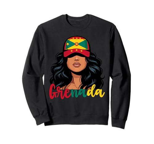 Grenadisches Mädchen Grenada Flagge Stolze Grenadische Frauen Sweatshirt Grenadisches Mädchen Grenada Flagge Stolze Grenadische Frauen Sweatshirt von Grenada for Girls and Women Grenadian Outfit