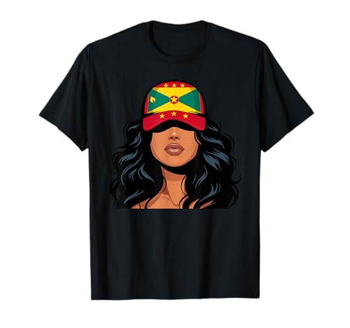 Grenadisches Mädchen Grenada Flagge Stolze Grenadische Frauen T-Shirt Grenadisches Mädchen Grenada Flagge Stolze Grenadische Frauen T-Shirt von Grenada for Girls and Women Grenadian Outfit