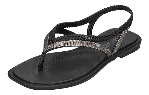 Grendha Damen CAJU Hera Sand AD, Black, 35/36 von Grendha