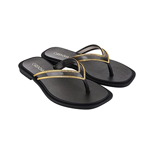 Grendha Damen CAJU RAST AD, Black, 35.5 EU Schmal von Grendha